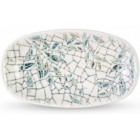 Фото Блюдо Wilmax Olive Green Graphics поглиблене овальне 20х11 см WL-671542 / A