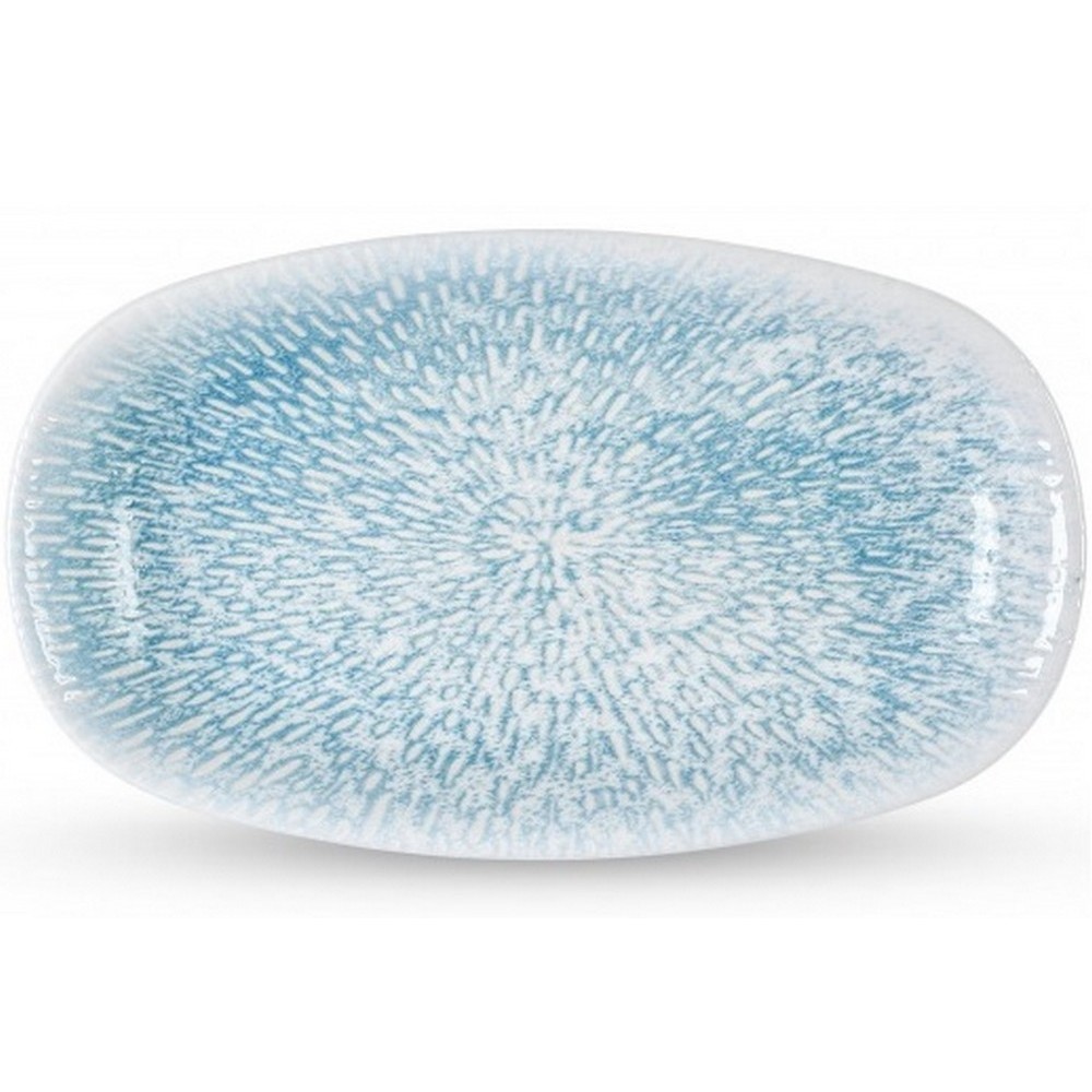 Блюдо Wilmax Coral Blue Graphics поглиблене овальне 30,5х18 см WL-671644 / A
