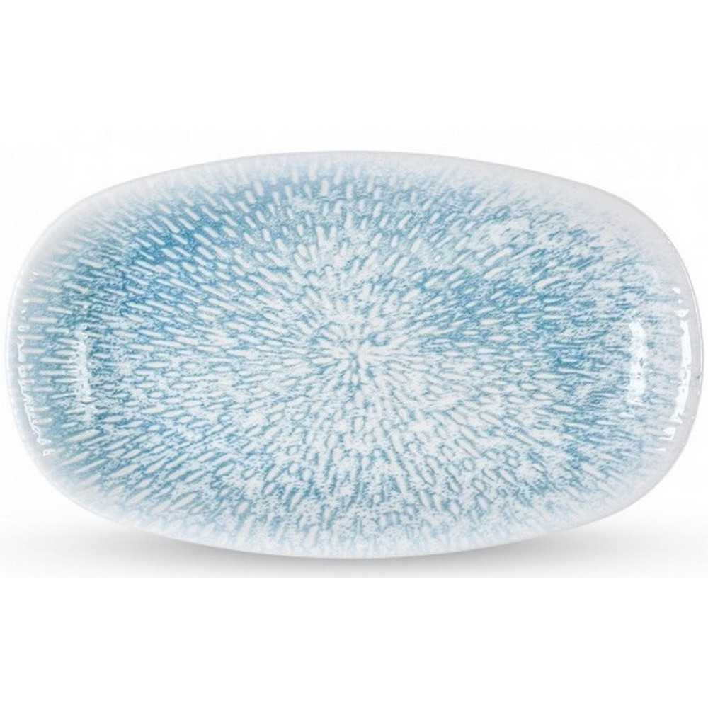 Блюдо Wilmax Coral Blue Graphics поглиблене овальне 16х9 см WL-671641 / A
